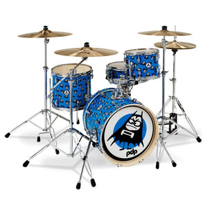 DW PDP Ricky Fitness' The Aquabats! Super Kit! 4-pc Drums - Cyan Blue | Zoso Music Sdn Bhd