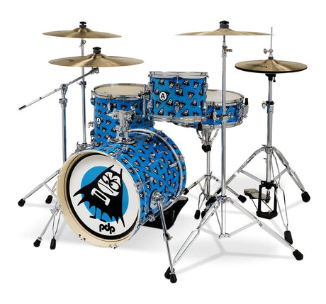 DW PDP Ricky Fitness' The Aquabats! Super Kit! 4-pc Drums - Cyan Blue |  PDP |  DRUM-ACOUSTIC |  Zoso Music