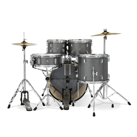 DW PDP Center Stage 5-pc Complete Drum Kit with Hardware, Stool & Cymbals - Silver Sparkle |  PDP |  DRUM-ACOUSTIC |  Zoso Music