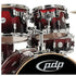 DW PDP Concept Maple 5-pc Drum Kit with Hardware - Red to Black Fade |  PDP |  DRUM-ACOUSTIC |  Zoso Music