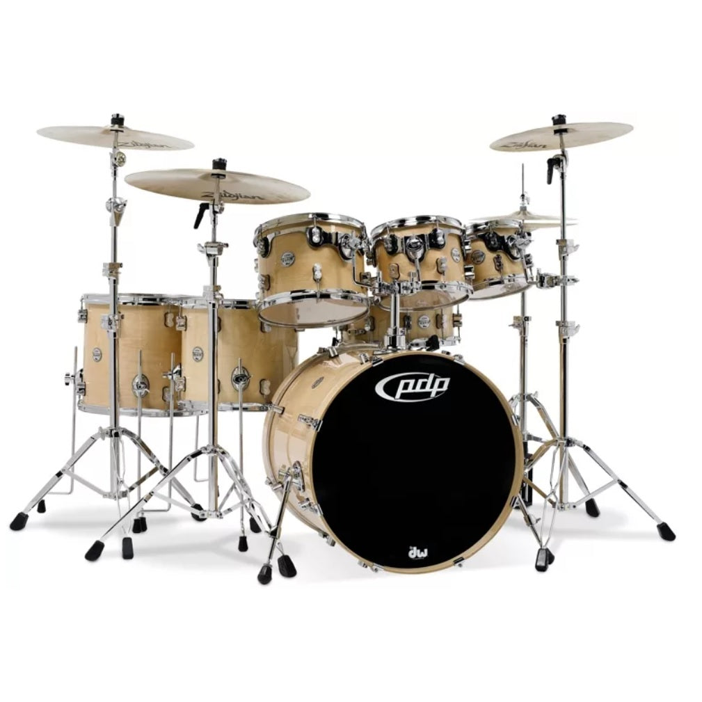 DW PDP Concept Maple 7-pc Drum Kit with Hardware - Natural Lacquer | Zoso Music Sdn Bhd