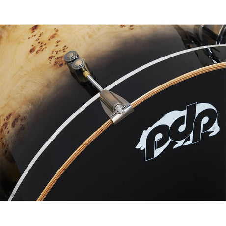 DW PDP 2023 LTD 5-pc Drum Kit with Hardware - Mapa Burl to Black Burst Lacquer |  PDP |  DRUM-ACOUSTIC |  Zoso Music