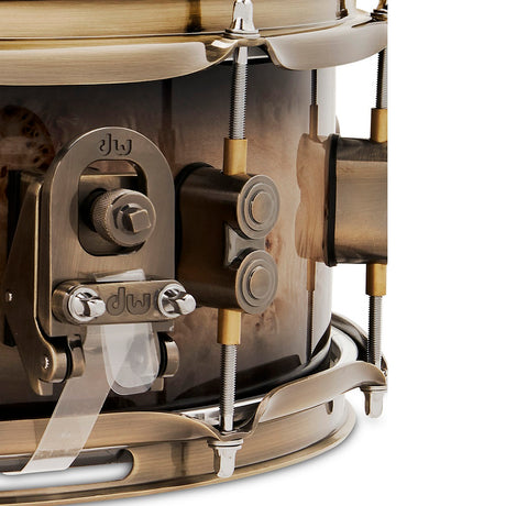 DW PDP 2023 LTD Snare Drum - Mapa Burl to Black Burst Lacquer |  PDP |  DRUM-SNARE DRUM |  Zoso Music