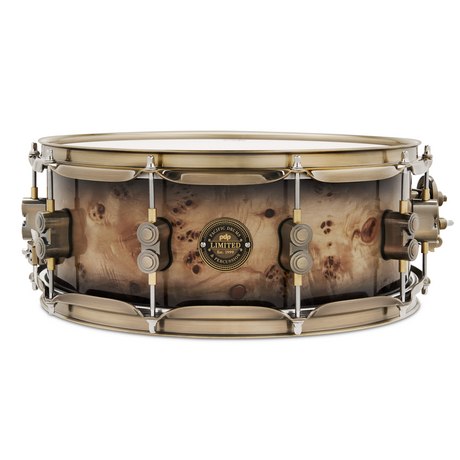 DW PDP 2023 LTD 5-pc Drum Kit with Hardware - Mapa Burl to Black Burst Lacquer |  PDP |  DRUM-ACOUSTIC |  Zoso Music