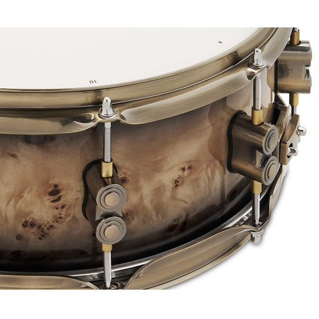 DW PDP 2023 LTD Snare Drum - Mapa Burl to Black Burst Lacquer |  PDP |  DRUM-SNARE DRUM |  Zoso Music