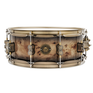 DW PDP 2023 LTD Snare Drum - Mapa Burl to Black Burst Lacquer | Zoso Music Sdn Bhd