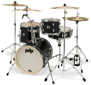 DW PDP New Yorker 4-pc Drums with 16" Bass Drum - Black Onyx Sparkle | Zoso Music Sdn Bhd
