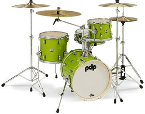 DW PDP New Yorker 4-pc Drums with 16" Bass Drum - Electric Green Sparkle | Zoso Music Sdn Bhd
