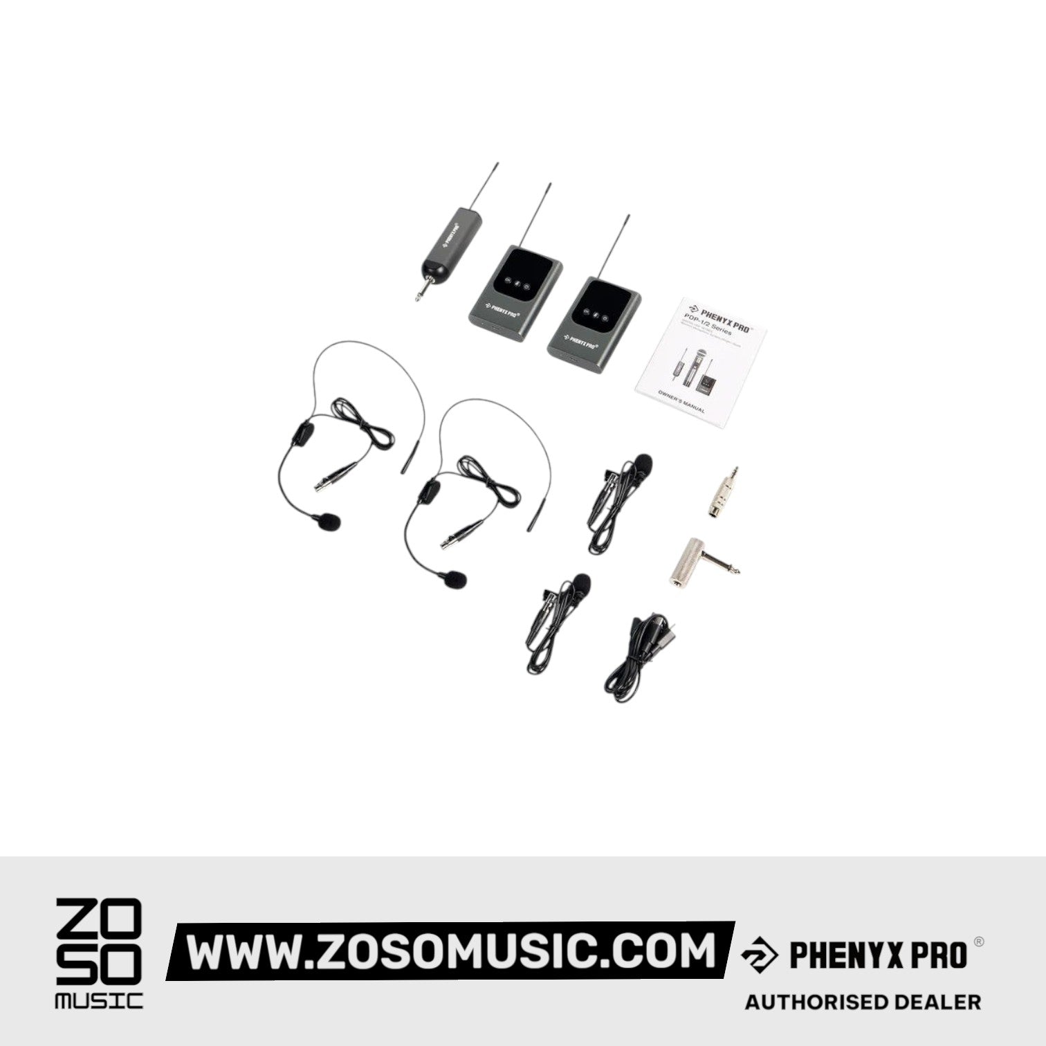 Phenyx Pro PDP-2-2B(900) Dual Digital Portable Wireless Microphone System