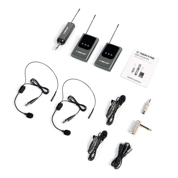 Phenyx Pro PDP-2-2B(900) Dual Digital Portable Wireless Microphone System
