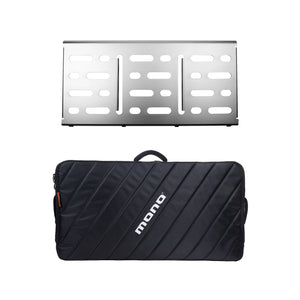 MONO Pedalboard Large, Silver and Pro Accessory Case 2.0, Black - ZOSO MUSIC