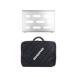 MONO Pedalboard Small, Silver and Club Accessory Case 2.0, Black - ZOSO MUSIC