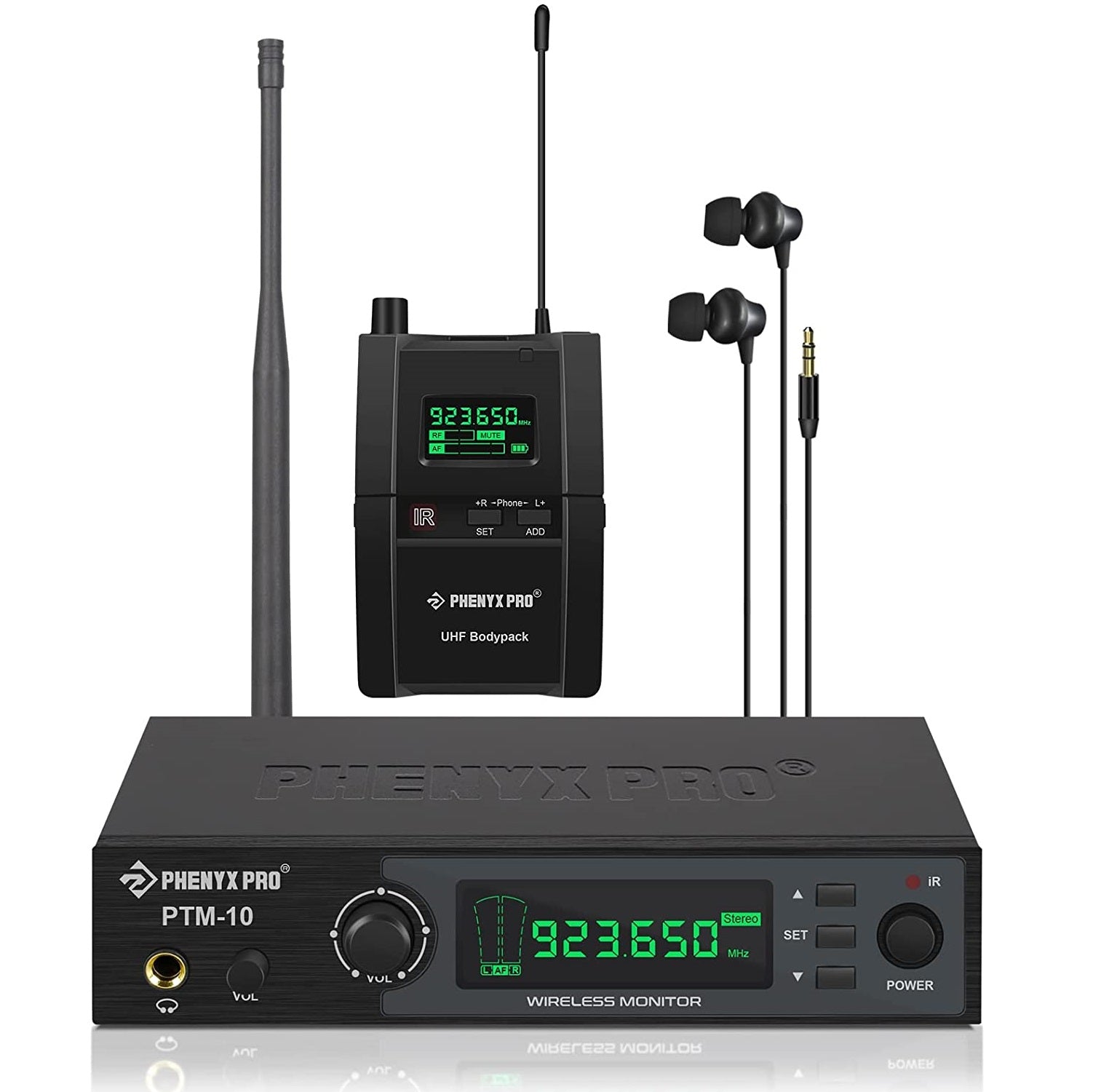 Phenyx Pro Best Budget Wireless PTM-10 Stereo Wireless in Ear Monitor System Bodypack Receiver | Zoso Music Sdn Bhd