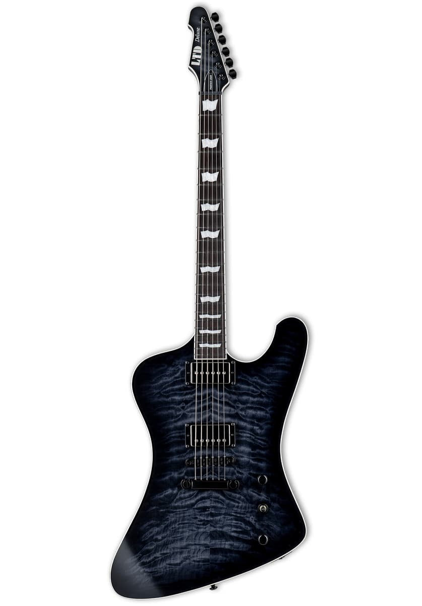 ESP LTD Phoenix-1000 QM Electric Guitar - See-thru Black Sunburst Zoso Music