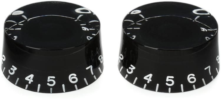 ALLPARTS PK-0130-023 Vintage-style Speed Knobs - Black (Pack of 2) | Zoso Music Sdn Bhd