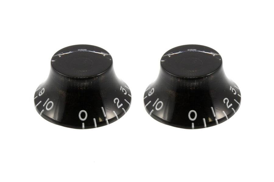 ALLPARTS PK-0140-023 Vintage Style Bell Knobs - Black (Pack of 2) | Zoso Music Sdn Bhd