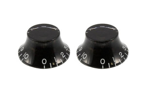 ALLPARTS PK-0140-023 Vintage Style Bell Knobs - Black (Pack of 2) | Zoso Music Sdn Bhd