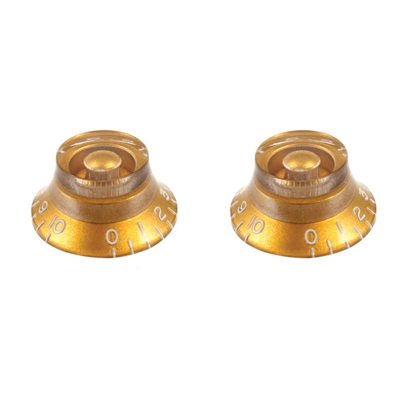 ALLPARTS PK-0140-032 Vintage Style Bell Knobs - Gold (Pack of 2) | Zoso Music Sdn Bhd