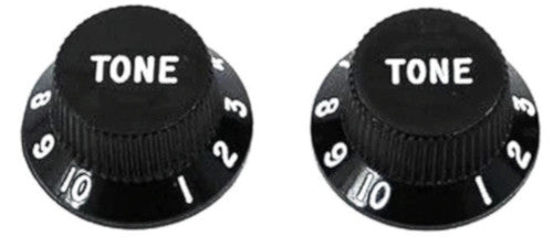ALLPARTS PK-0153-023 Tone Knobsfor Stratocaster - Black (Pack of 2) | Zoso Music Sdn Bhd