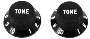 ALLPARTS PK-0153-023 Tone Knobsfor Stratocaster - Black (Pack of 2) | Zoso Music Sdn Bhd