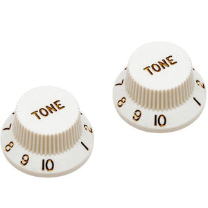 ALLPARTS PK-0153-025 Tone Knobsfor Stratocaster - White (Pack of 2) | Zoso Music Sdn Bhd