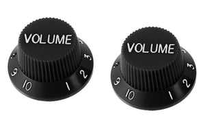 ALLPARTS PK-0154-023 Volume Knobs for Stratocaster - Black (Pack of 2) | Zoso Music Sdn Bhd