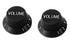 ALLPARTS PK-0154-023 Volume Knobs for Stratocaster - Black (Pack of 2) | Zoso Music Sdn Bhd