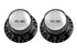 ALLPARTS PK-0184-023 Volume Reflector Knobs - Black (Pack of 2) | Zoso Music Sdn Bhd