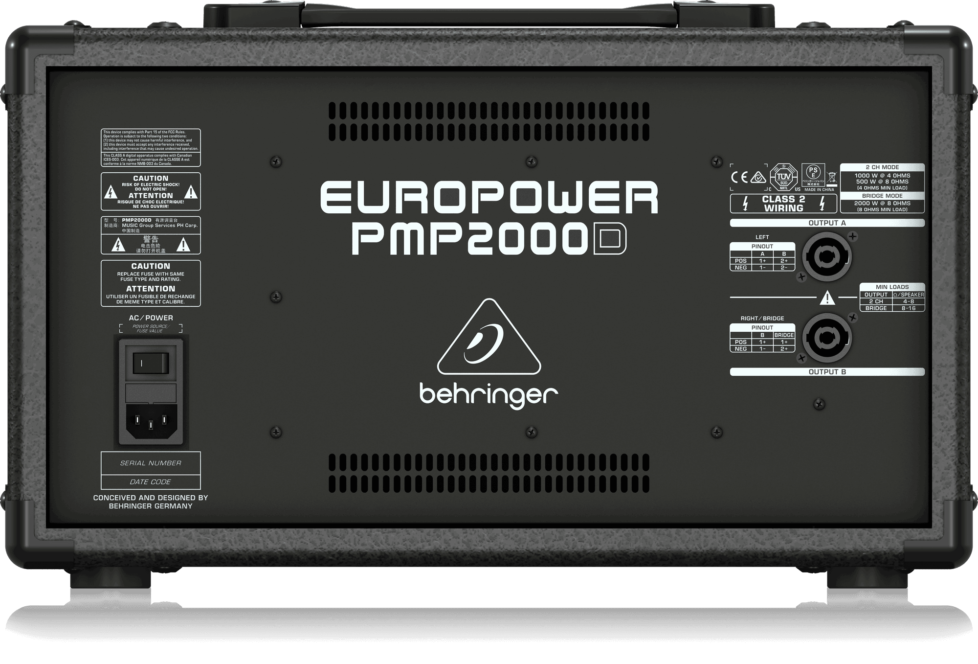 Behringer PMP2000D 14-channel 2000-Watt Powered Mixer (PMP-2000D) | BEHRINGER , Zoso Music