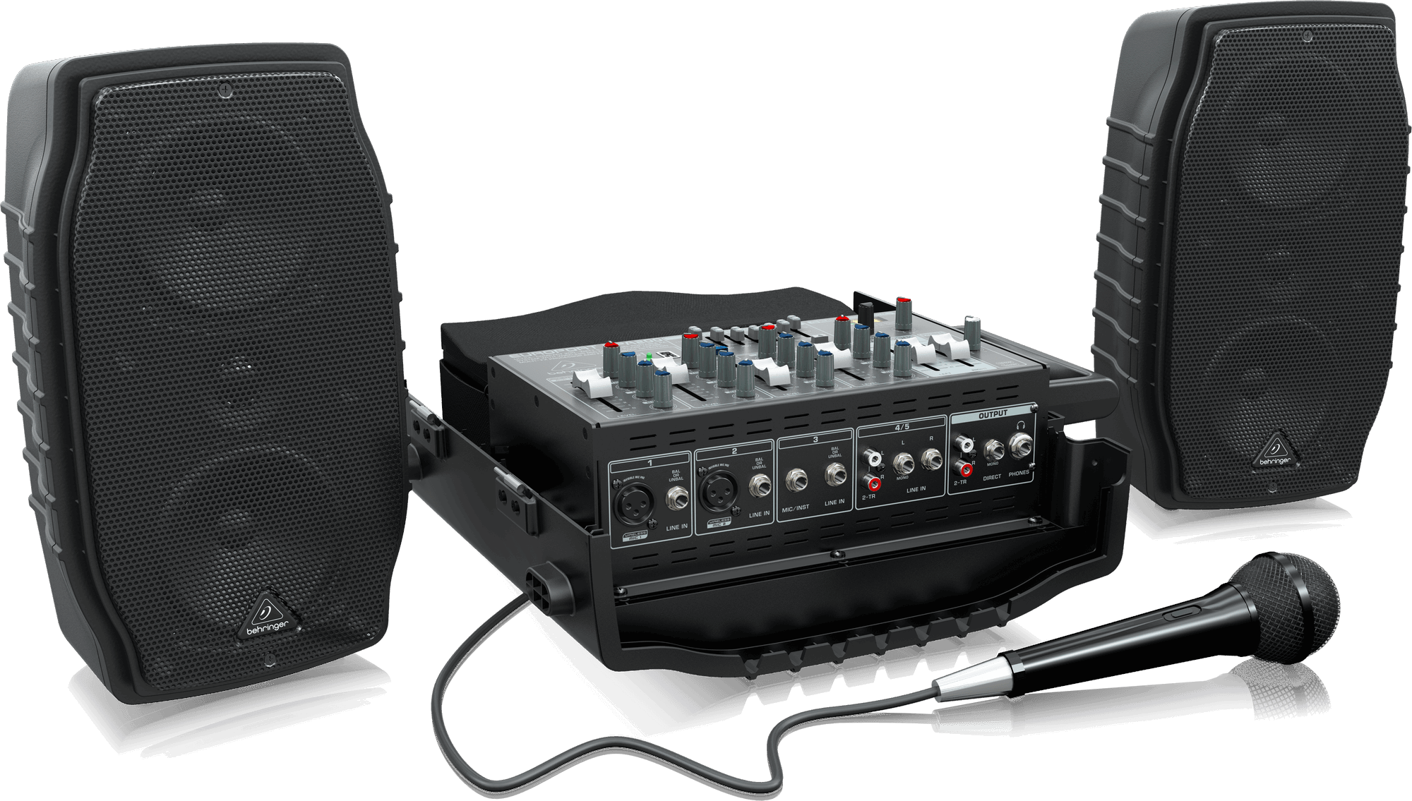 Behringer Europort PPA200 200-Watt Powered Mixer with FREE Microphone and Cable (PPA-200) | BEHRINGER , Zoso Music
