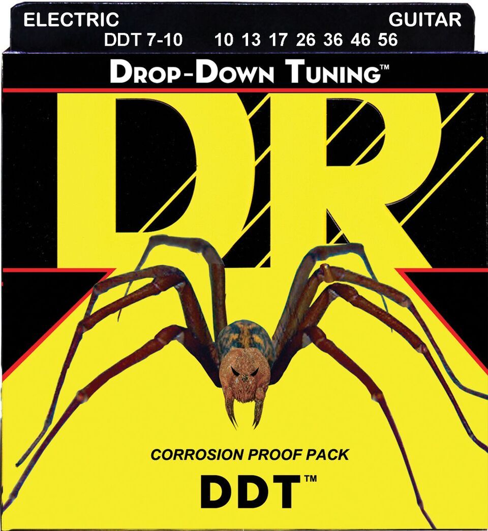 DR Strings DDT7-10 DROP DOWN TUNING Coated Core Electric Guitar Strings | 7-String Medium (010 - 056) |  DR STRINGS |  STRINGS-ELECTRIC GUITAR |  Zoso Music