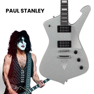 Ibanez PS60-SSL Paul Stanley Signature Electric Guitar, Silver Sparkle |  IBANEZ |  ELECTRIC GUITAR |  Zoso Music