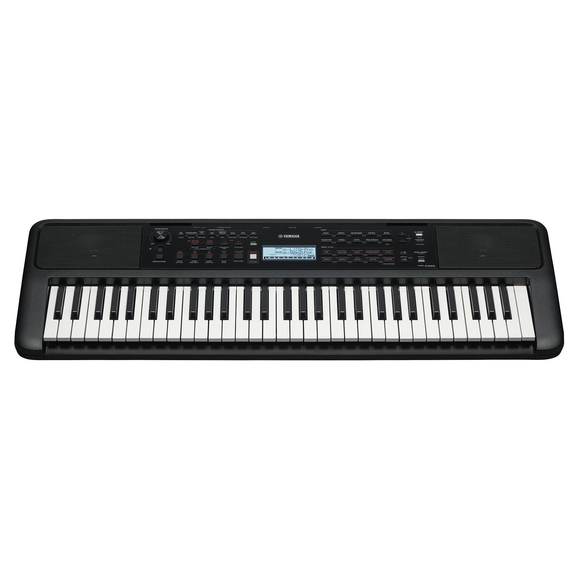 Yamaha Keyboards PSR-E383 61-Keys Portable Keyboard with Original Adapter |  YAMAHA PRO AUDIO |  KEYBOARD-PORTABLE |  Zoso Music