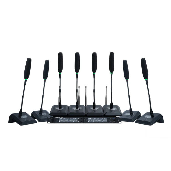 Phenyx Pro PTC-8 Wireless Conference Microphone System w/ 8 Gooseneck Mics