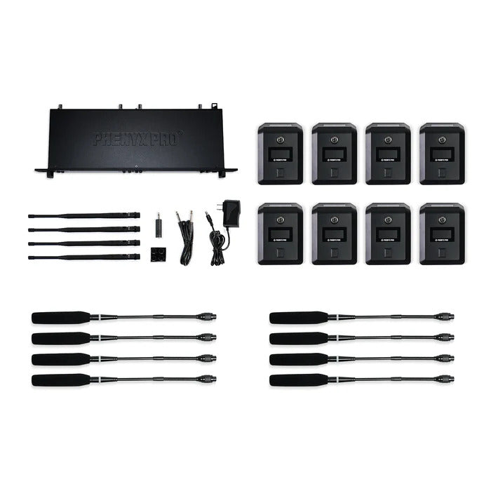 Phenyx Pro PTC-8 Wireless Conference Microphone System w/ 8 Gooseneck Mics