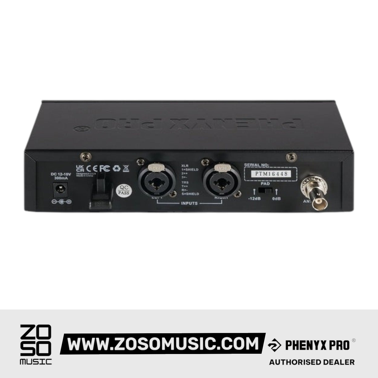 Phenyx Pro PTM-10-4B 500MHz UHF Stereo Wireless In-Ear Monitor System