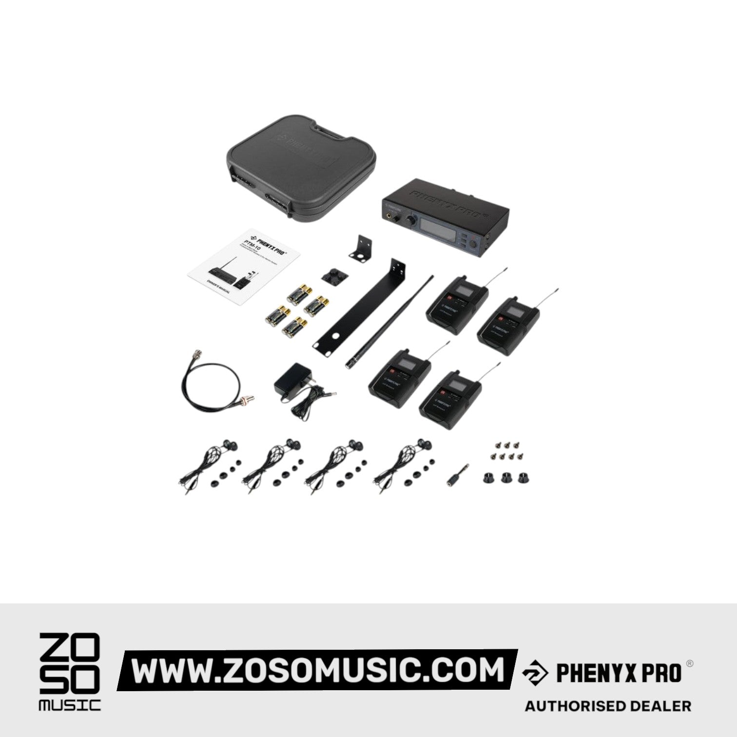 Phenyx Pro PTM-10-4B 500MHz UHF Stereo Wireless In-Ear Monitor System