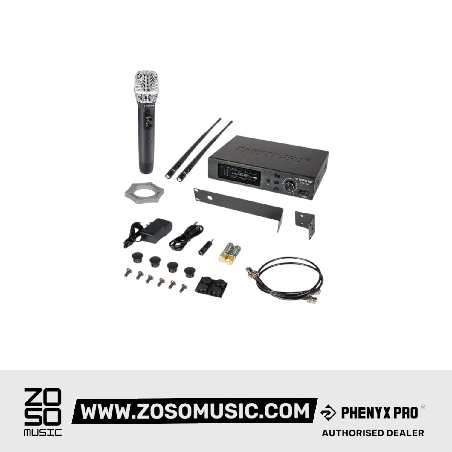 Phenyx Pro Best Budget Wireless PTU-1U-1H UHF Professional Dynamic Microphone, 328ft Range