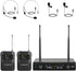 Phenyx Pro PTU-52-2B Wireless Microphone System Dual Wireless Mic Set with Bodypacks Headsets/Lapel Microphones | Zoso Music Sdn Bhd