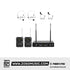 Phenyx Pro PTU-52-2B Wireless Microphone System Dual Wireless Mic Set with Bodypacks Headsets/Lapel Microphones | Zoso Music Sdn Bhd