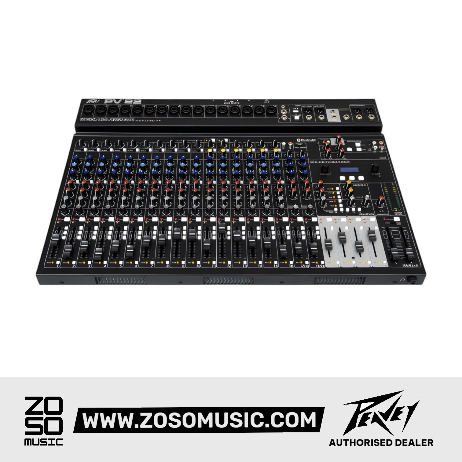 Peavey PV22 22 Channel Compact Mixer |  PEAVEY |  MIXER-DIGITAL |  Zoso Music