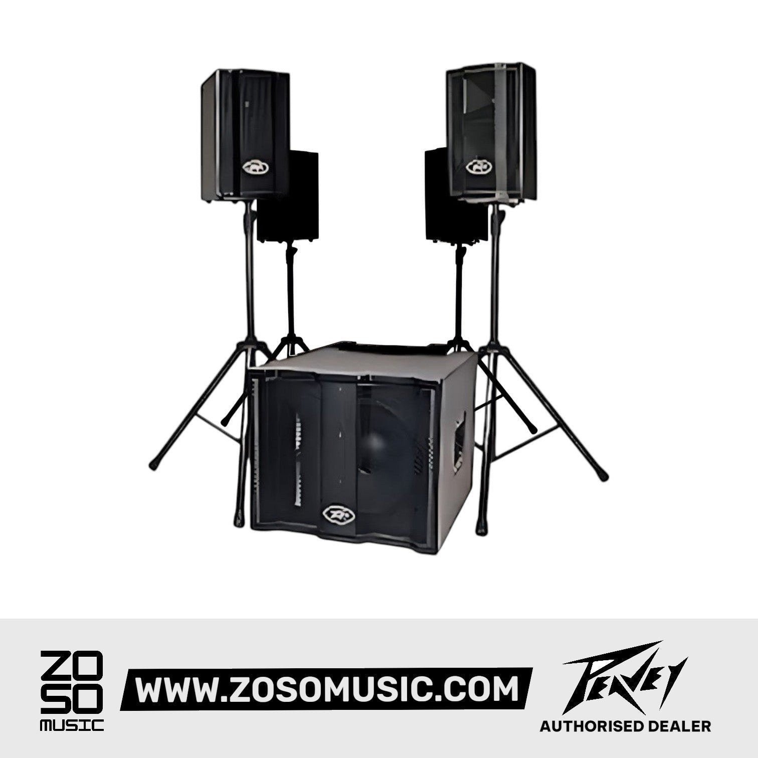 Peavey TriFlex II 1000W Three-Piece, Two-Channel Sound System |  PEAVEY |  PORTABLE PA SYSTEM |  Zoso Music