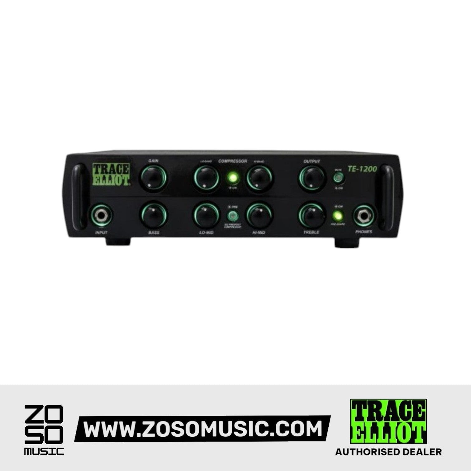 Trace Elliot TE-1200 1,200-watt Bass Head |  PEAVEY |  AMPLIFIER-HEAD |  Zoso Music