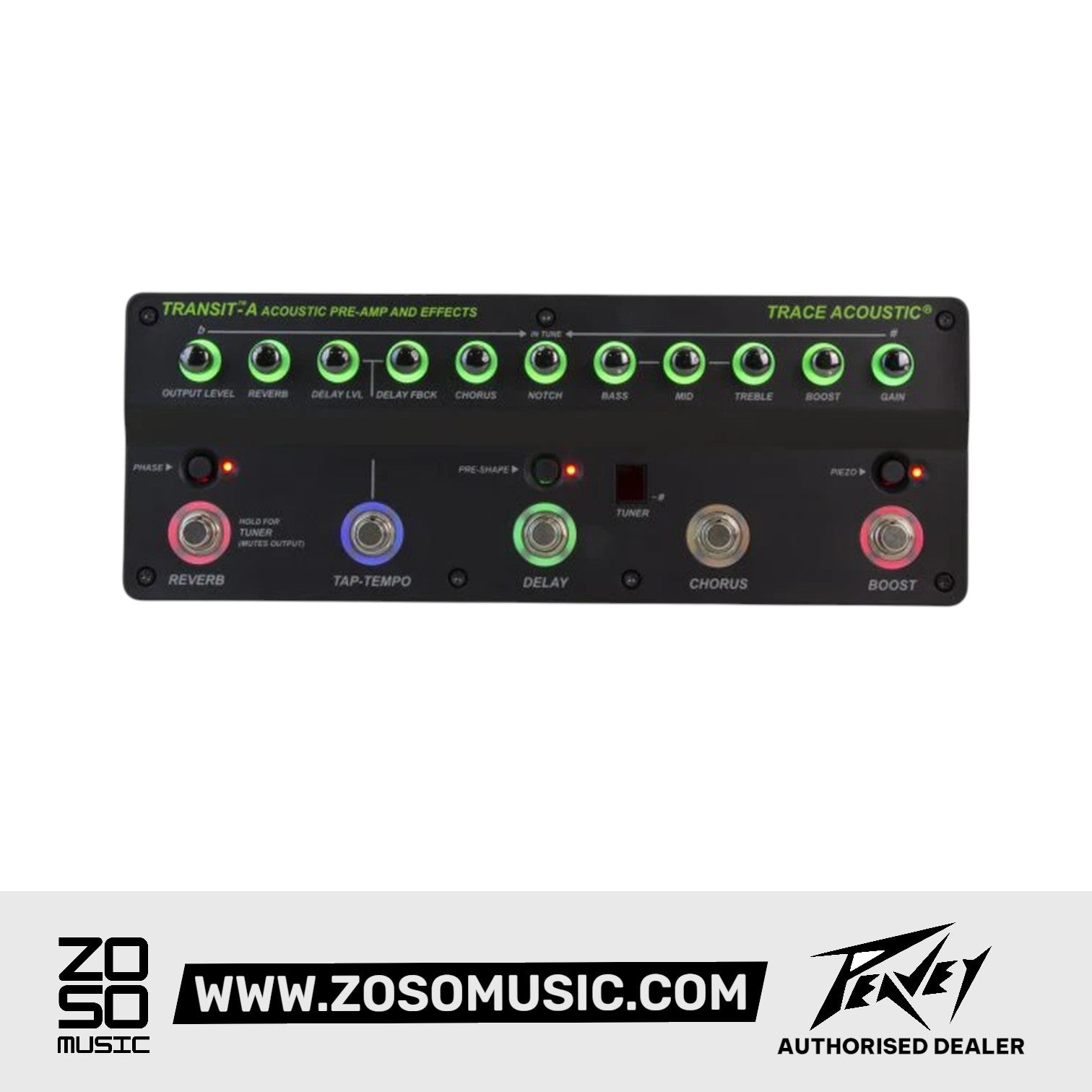 Trace Elliot Transit A Acoustic Preamp Pedal |  PEAVEY |   |  Zoso Music