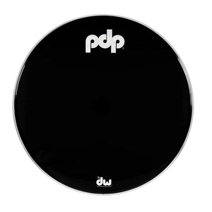 DW PDP 22" Bass Drum Resonant Logo Head, Smooth Black | Zoso Music Sdn Bhd