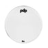 DW PDP 18" Bass Drum Resonant Logo Head, White Coated  | Zoso Music Sdn Bhd