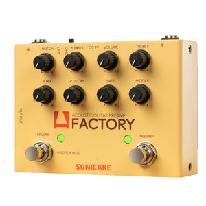 Sonicake QDS-04 A Factory Analog Preamp and Digital Reverb Dual Footswitch Guitar Effects Pedal | Zoso Music Sdn Bhd