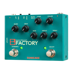 Sonicake QDS-05 B Factory Analog Bass Preamp, Comp and Overdrive Guitar Bass Pedal | Zoso Music Sdn Bhd