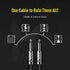 SONICAKE QGC-21 10ft / 3m Braided Guitar Cable (Straight to Straight) - Black