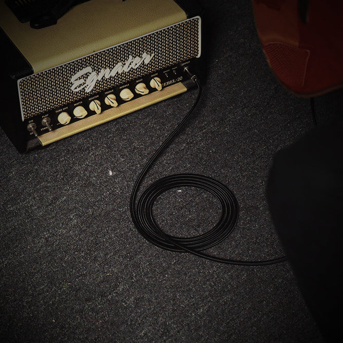 SONICAKE QGC-21 10ft / 3m Braided Guitar Cable (Straight to Straight) - Black